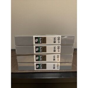 (4) FUJI H471S Tape‎ S-VHS ST-60 Sealed Master Quality Double Coating Tape